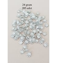 Oya Abiye Bileklik Kolye Pleksi Metalik Plastik Pul Gümüş Renk 24 gram 285 adet - BNC579