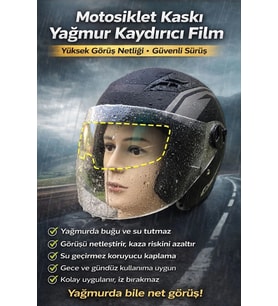 #KaplamaFilm Motorsiklet Görüş Netliği Kaza Riski Önleyici Su İtici Buğu Önleyici Kaplama Film