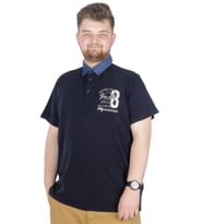 Mode XL Büyük Beden T-Shirt Polo Modx Club 22351 Lacivert