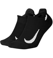 Nike Multiplier Unisex 2'li No Show Antrenman Çorabı Siyah