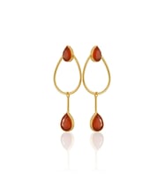 Kadir Jewellery 22 Ayar Altın Kaplama Kadın Sallantılı Küpe -El İşçiliği Ve Hipoalerjenik Küpe-E85