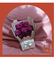 Peluş Ayıcıklı Buket (Mor)- Sevgiliye Kalıcı Hediye