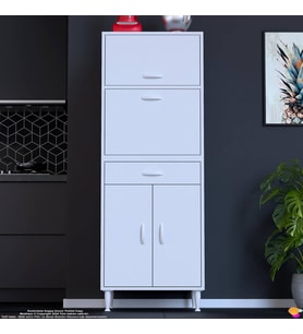 Modilayn OSLO 60x162,4x48 cm 1 çekmece, 4 kapak. Mutfağınıza Özel Ekmeklikli Kiler Dolabı.
