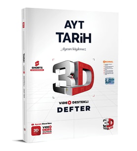3D Yayınları Ayt Tarih Video Destekli Defter Yeni
