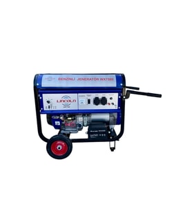 lincoln WX7500 7.5 kW 15bg 420cc 6 ile 10sa 95kg Tekerli Marşlı Bakır Sargılı Monofaze Benzinli Jeneratör
