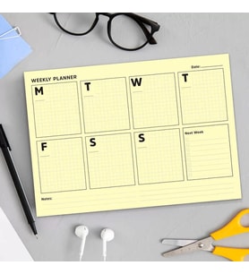 Sarı Sayfalar Haftalık Plan Defter - Yellow Page Weekly Planner