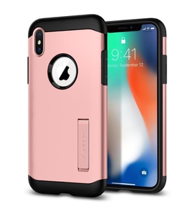 Spigen iPhone X ile Uyumlu Kılıf Slim Armor Rose Gold