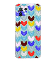 PrintiFy Xiaomi Mi 11 Lite ile Uyumlu Water Color 1  Kamera Korumalı Şeffaf  Kılıf