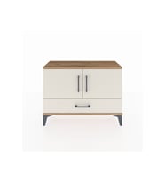 Arges Şifonyer 2 Raflı Tek Çekmeceli 2 Kapaklı 88x30x64 Çam-Aytaşı