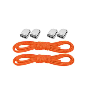 Akıllı Kilitli Ayarlanabilir 1 Çift Turuncu Neon 6 MM Lastik Pratik Bağcık