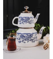 Miss Betty Emaye Çaydanlık Takımı Blue Life 8324-01 (Çok Renkli)
