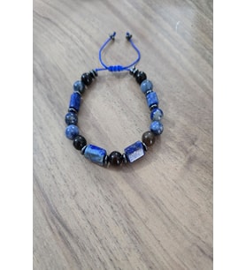 LAPİS LAZULİ, SODALİT, AKİK, HEMATİT DOĞALTAŞ BİLEKLİK