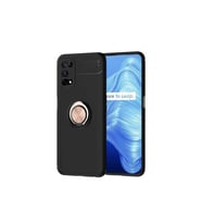 Realme 7 Pro Uyumlu Kılıf Zore Ravel Silikon Kapak (Siyah-Rose Gold)