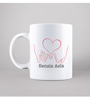 Sevgili Çift ( Sensiz Asla ) Tasarımlı Kupa
