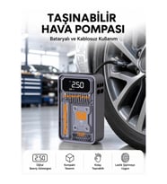 Mey İthalat® 6000mAh Bataryalı LED Ekranlı Akıllı Hava Kompresörü