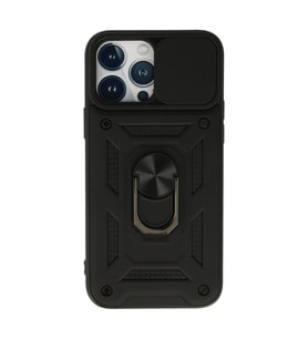 İphone 13 Kılıf Pars Lens Yüzüklü - Siyah