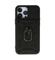 İphone 13 Kılıf Pars Lens Yüzüklü - Siyah