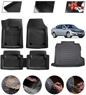 Opel Astra H 2004-2010 Sedan Uyumlu Paspas Araca Özel Bagaj Havuzu MBS Siyah