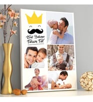 Kral Babam Temalı 5 Fotolu Kanvas Tablo Ahşap duvar Fotoğraf çerçeve
