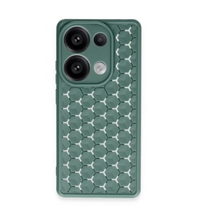 Xiaomi Redmi Note 13 Pro 4g Kılıf Petek Silikon Kapak - Koyu Yeşil