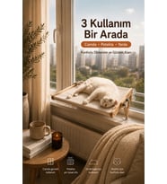 Çok Amaçlı Ahşap Kedi Yatağı, Vantuzlu, Peteğe Asılabilir, Dayanıklı