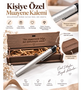 Muayene Kalemi I Kişiye özel Kalem I Doktora Özel Kalem I Hekime Özel Kalem I Doktora Özel Hediye I Led ışıklı Kalem I KUTULU