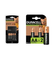 Duracell CEF 14 Şarj Aleti ve Şarj Edilebilir 1300 mAh AA 2'li Pil Seti