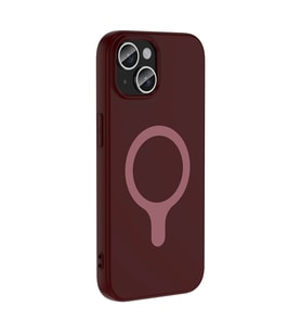 iPhone 15 Kılıf M-Safe Şarj Özellikli Aris Silikon Kılıf Mürdüm