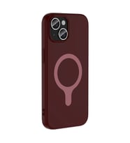 iPhone 15 Kılıf M-Safe Şarj Özellikli Aris Silikon Kılıf Mürdüm