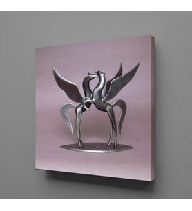 KANATLI ATLAR KANVAS TABLO 140x140cm