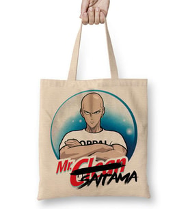 One Punch Man Saitama One Piece Death Note Bez Çanta Uzun Saplı