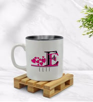 BK Gift Kişiye Özel Harfli İsimli İçi Siyah Renkli Kupa Bardak Model 2