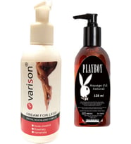 Hintohu Varison Varicose Vein Defense Cream diz,bacak Bakım Kremi 120 ml + Playboy Masaj Yağı 120 ml