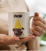 BK Gift Evcil Dostlara Özel İsimli Karikatürlü Beyaz Kupa Bardak-1