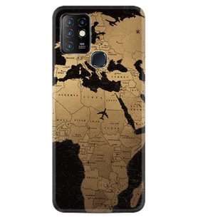 INFINIX Hot 8 9 10 11S Hot 10 Play 10T Kılıf Desemli Silikon Map Planet 1656