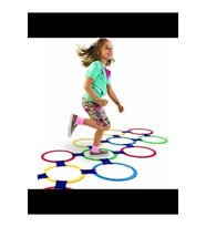Seksek Halka Oyunu Daire Setleri 22 Parça Hopscotch Sek sek Duyusal Eğitim Çemberleri 10 Çember 27cm