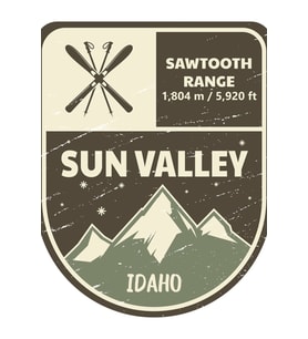 Sun Valley Testere Dişi Aralığı Idaho Tablo Ahşap Poster Dekoratif