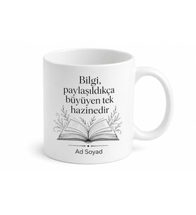 Akademisyene Özel Kitap Temalı Kupa Bardak Hediye Baskılı Porselen Mug