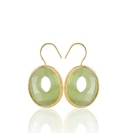 Kadir Jewellery 22 Ayar Altın Kaplama Kadın Taşlı Küpe -El İşçiliği Ve Hipoalerjenik Küpe