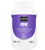 Natur PMI Kedi Köpek Prebiyotik ve Probiyotik Sindirim Desteği Yenilebilir Tablet 45 Tablet