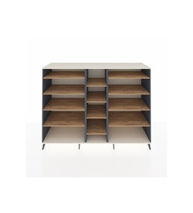 Kronos Dolap 11 Raflı  220x59x163 Antrasit-Aytaşı/Çam