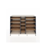 Kronos Dolap 11 Raflı  220x59x163 Antrasit-Aytaşı/Çam