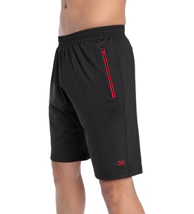 CROZWİSE 3192-10 Siyah Astarsız Dalgıç Kumaş Training Erkek Spor Şort