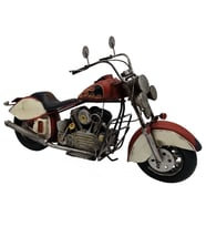Red Indian Bats Chopper Metal Dekoratif Motosiklet - Büyük Boy