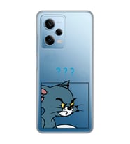 Redmi Note 12 Pro 5G Uyumlu Tom ve Jerry Tasarımlı Şeffaf Telefon Kılıfı