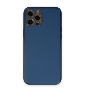 Apple İphone 12 Pro Kılıf Coco Deri Silikon Kapak - Açık Mavi