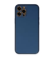 Apple İphone 12 Pro Kılıf Coco Deri Silikon Kapak - Açık Mavi