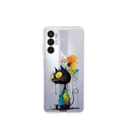 Tecno Pova 3 ile Uyumlu Splash Kedi Tasarımlı Şeffaf Silikon Kılıf