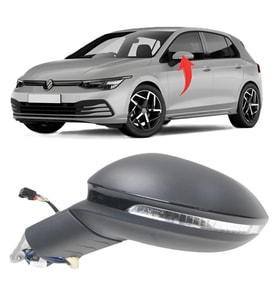 Vw Golf 8 Sol Ayna Katlanır Alt Aydınlatmasız 9 Pin 5H1857507AE