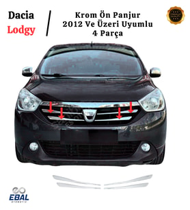 Dacia Lodgy Krom Ön Panjur 4 Parça 2012 Ve Üzeri Paslanmaz Çelik (Gümüş)